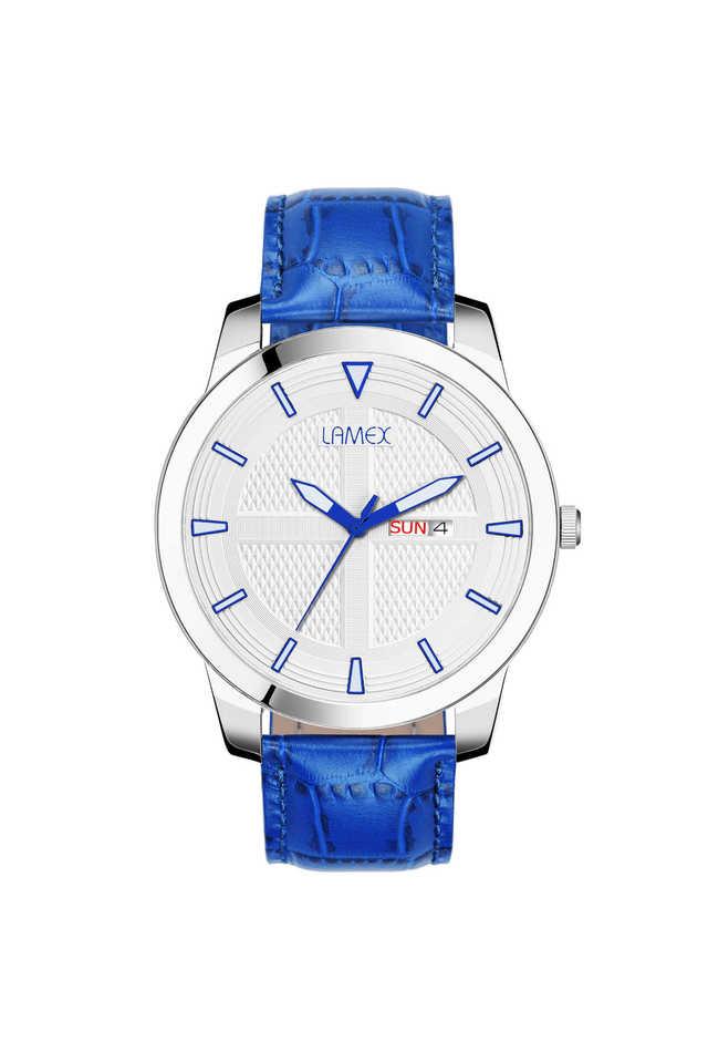 Buy LAMEX Japanese Quartz 30 mm White Dial Genuine Leather Analog Watch for Men Shoppers Stop