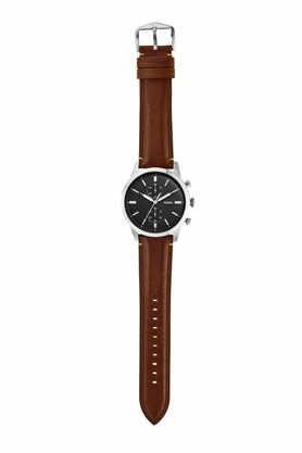 Buy FOSSIL Mens 44 mm Townsman Black Dial Leather Chronograph