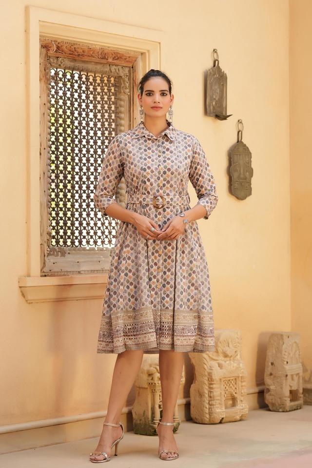 SCAKHI -  Grey Ethnic Dresses - Main