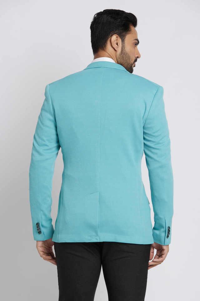 Blue Cotton Men Casual Slim Fitted Blazer Jacket at Rs 1500/piece