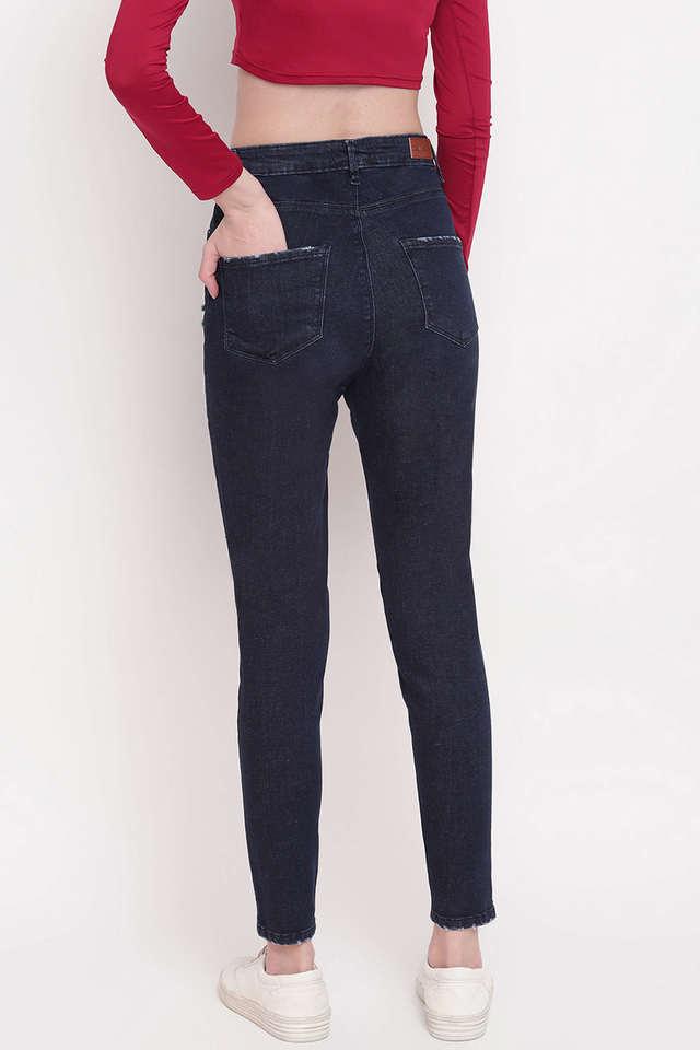 High Waist Blue Girls Denim Jeggings at best price in Ahmedabad