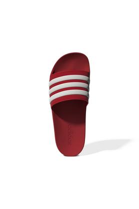 Red discount adilette slides