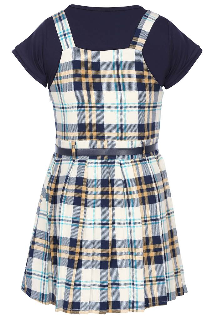 Girls check pinafore on sale dress