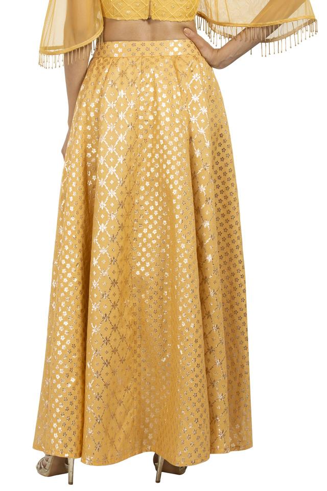 Indya mustard outlet skirt