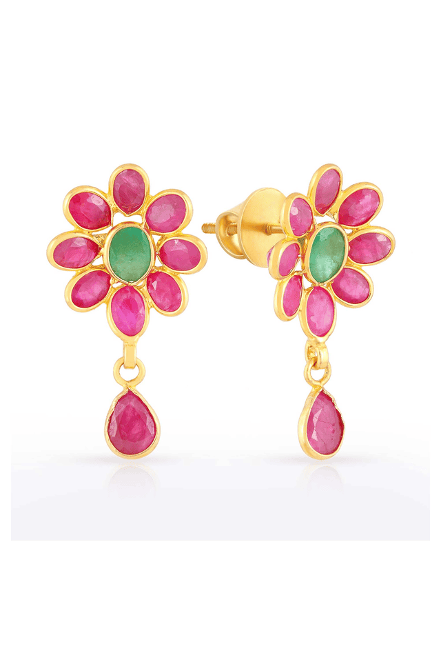 Buy MALABAR GOLD AND DIAMONDS Womens Precia Gold Earrings | Shoppers Stop