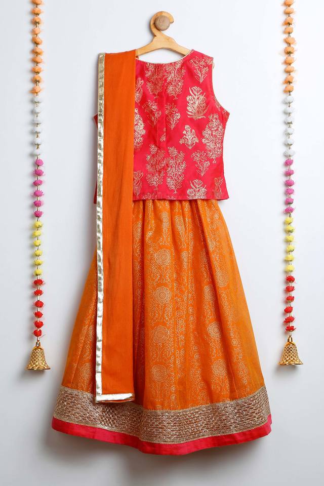 STOP -  Orange Ghagra Choli - Main