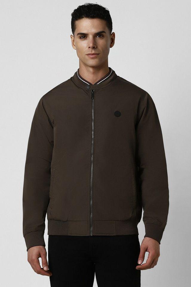 Buy VAN HEUSEN SPORT Grey Cotton Regular Fit Men s Casual Wear Jacket Shoppers Stop