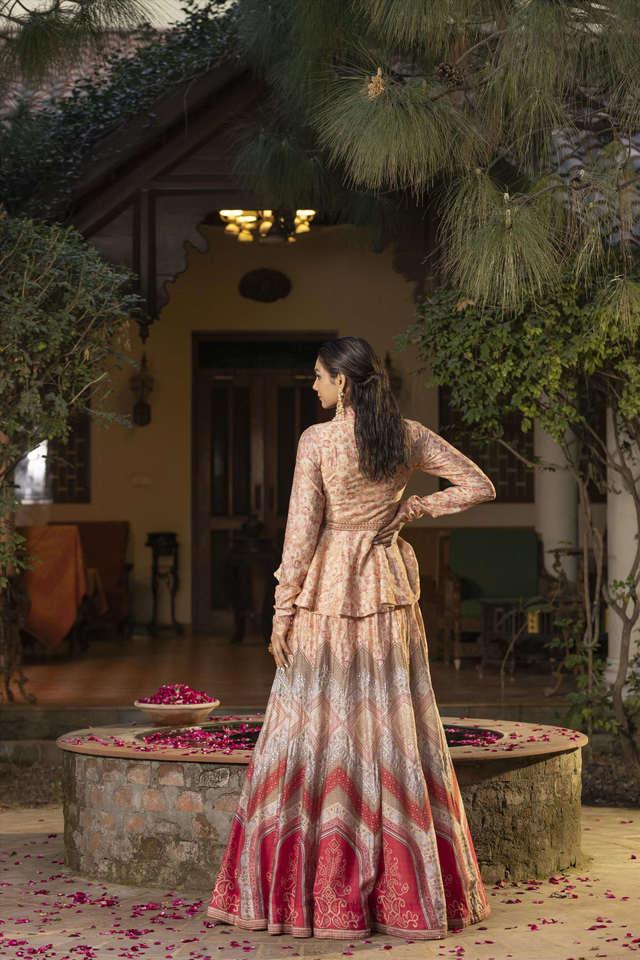 Pink Embroidered Lehenga Jacket Set | Petticoat Lane – KYNAH