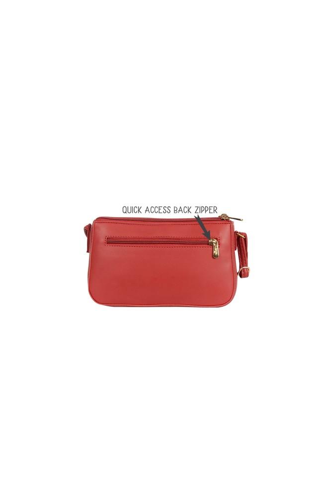 Baggit red solid hot sale sling bag