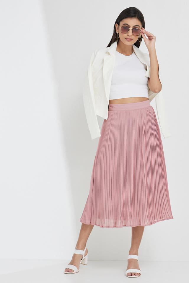 Dusty pink outlet skirt outfit