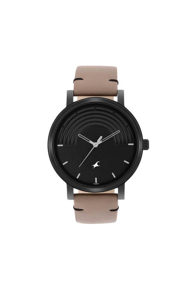 Buy FASTRACK undefined Crush 43x49.7x8.45 mm Black Dial Leather Analog Watch For Men 3299NL01 Shoppers Stop