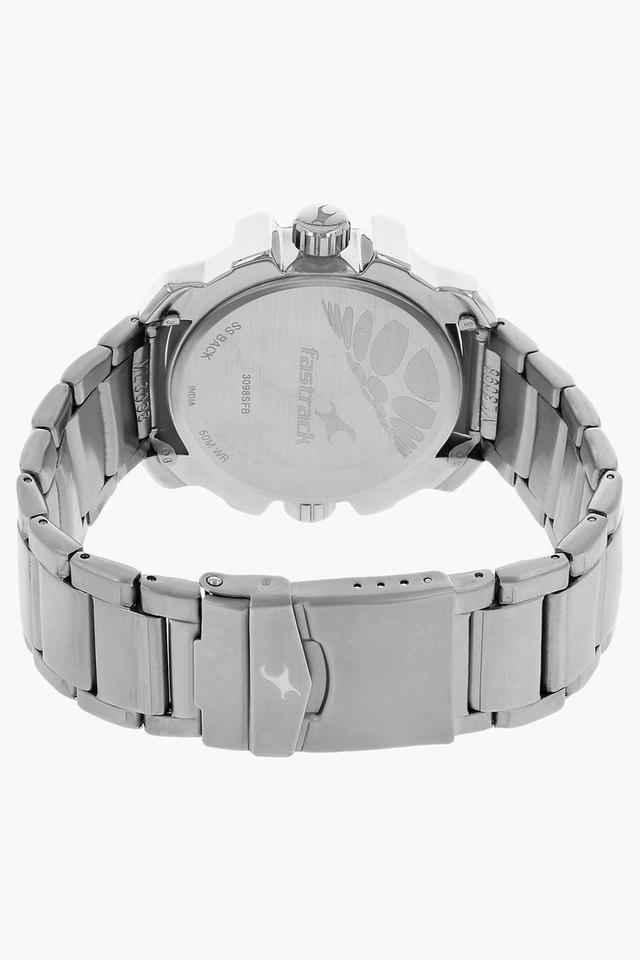 Buy FASTRACK Mens Grey Dial Stainless Steel Strap Watch Shoppers Stop