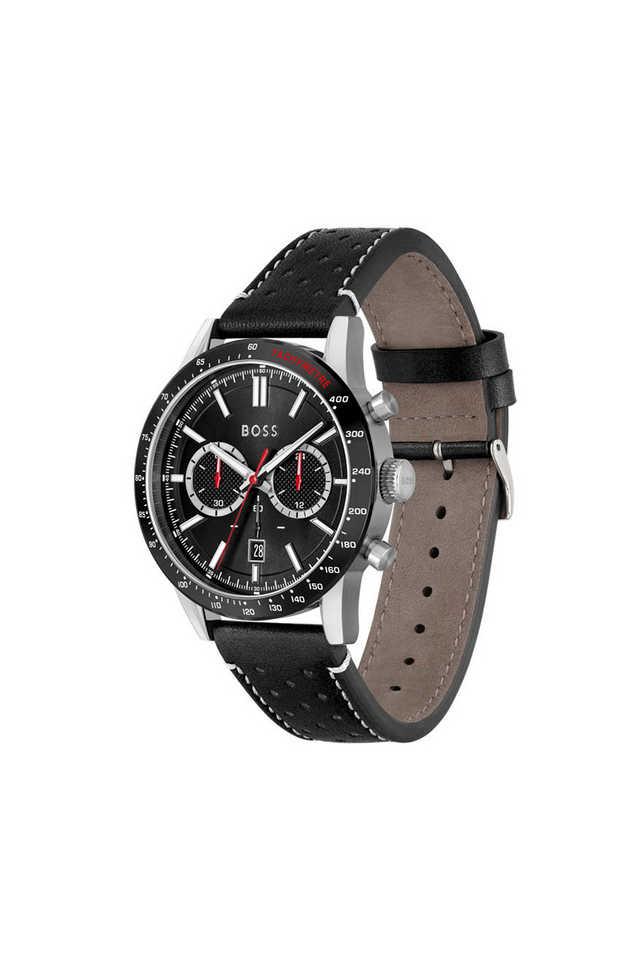 Leather Black Men Watch Buy | + Chronograph Stop For 1513920 BOSS Shoppers mm 44 Allure