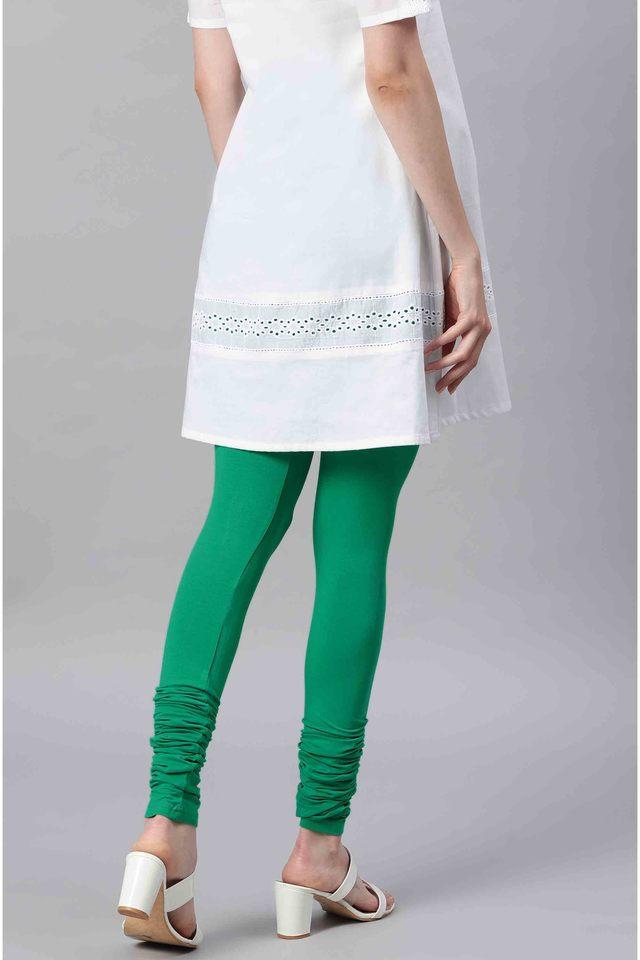 Buy online Green Solid Legging from Capris & Leggings for Women by W for  ₹430 at 46% off | 2024 Limeroad.com