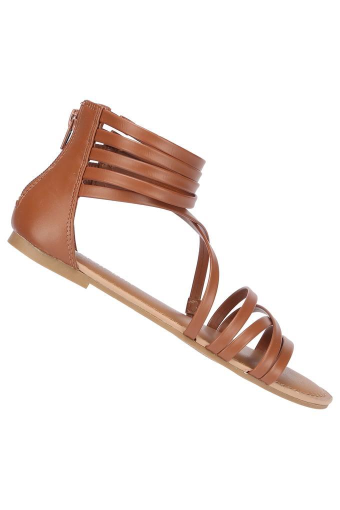 Tribal Fashion Ankle Long Strappy Shoes Summer Slip Toe Thong Sandals Gold  Studed Punk Shoes Luxury