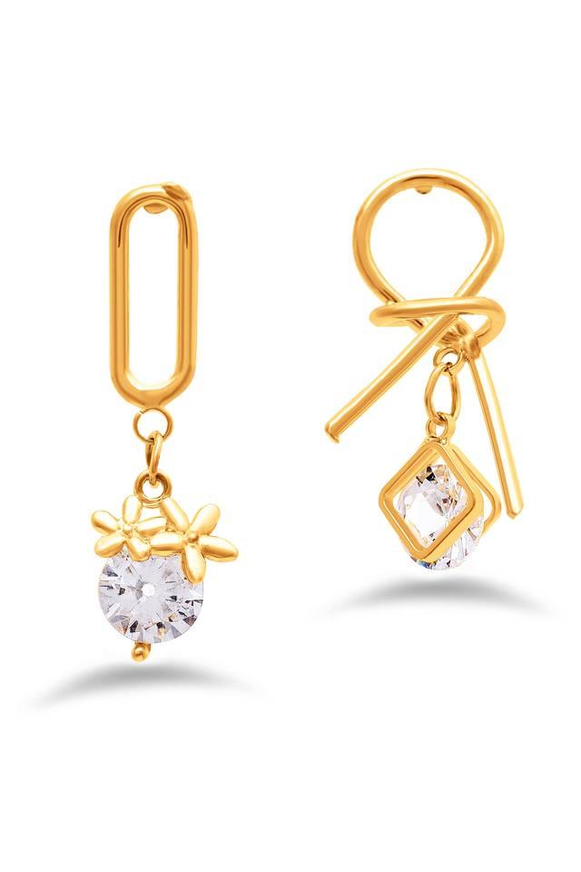 Ladies gold deals drop earrings