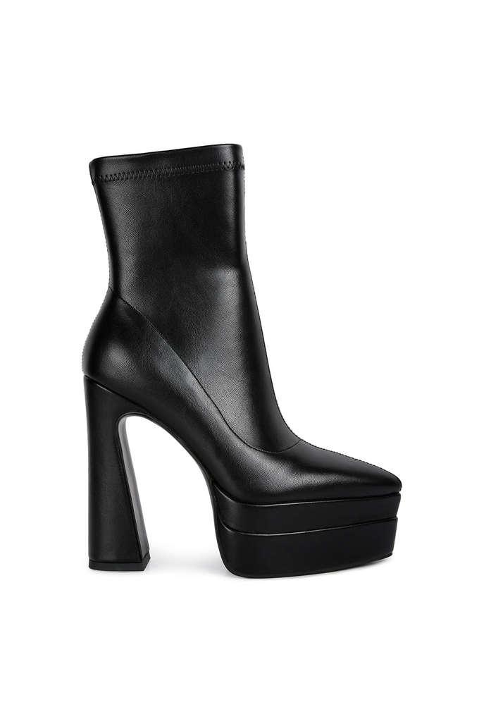 Pure navy tori stiletto sock booties sales