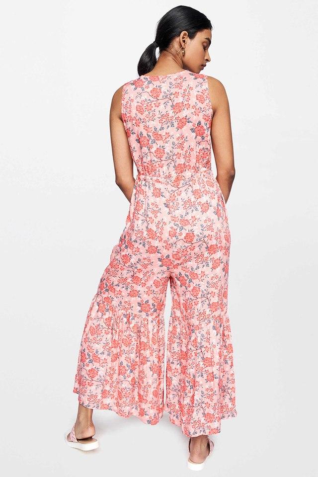 Floral Sleeveless Viscose Women's Full Length Jumpsuits