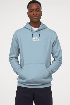 Buy NUMERO UNO Blue Solid Fleece Regular Fit Mens Sweatshirt