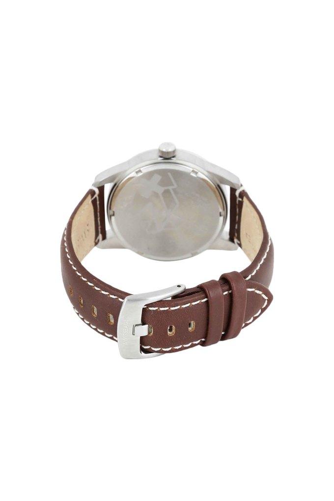 Titan nf9322sl03mj leather analog men's outlet watch