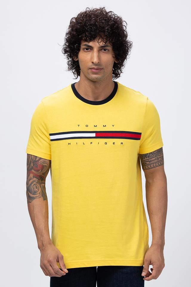 Black and yellow tommy hilfiger clearance shirt