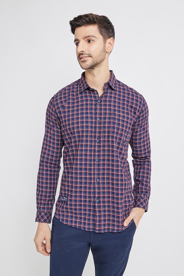 Solid Cotton Slim Fit Men's Casual Wear Shirt