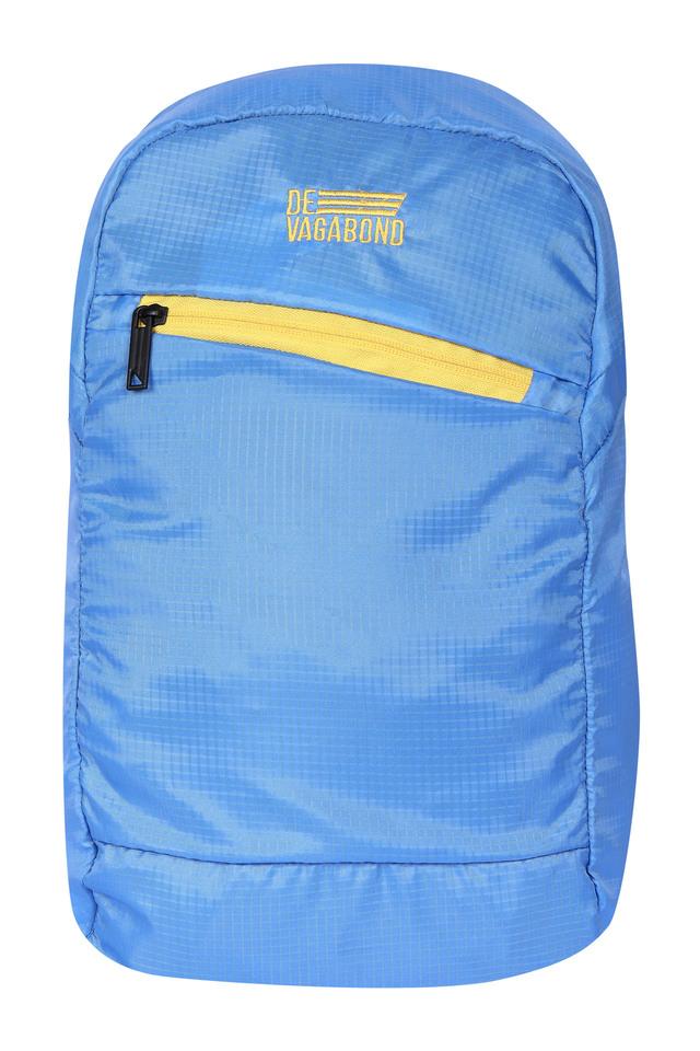 Buy DE VAGABOND Blue Unisex Nylon Zip Closure Backpack Shoppers Stop