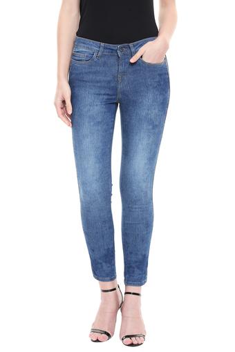 stonewash skinny jeans womens