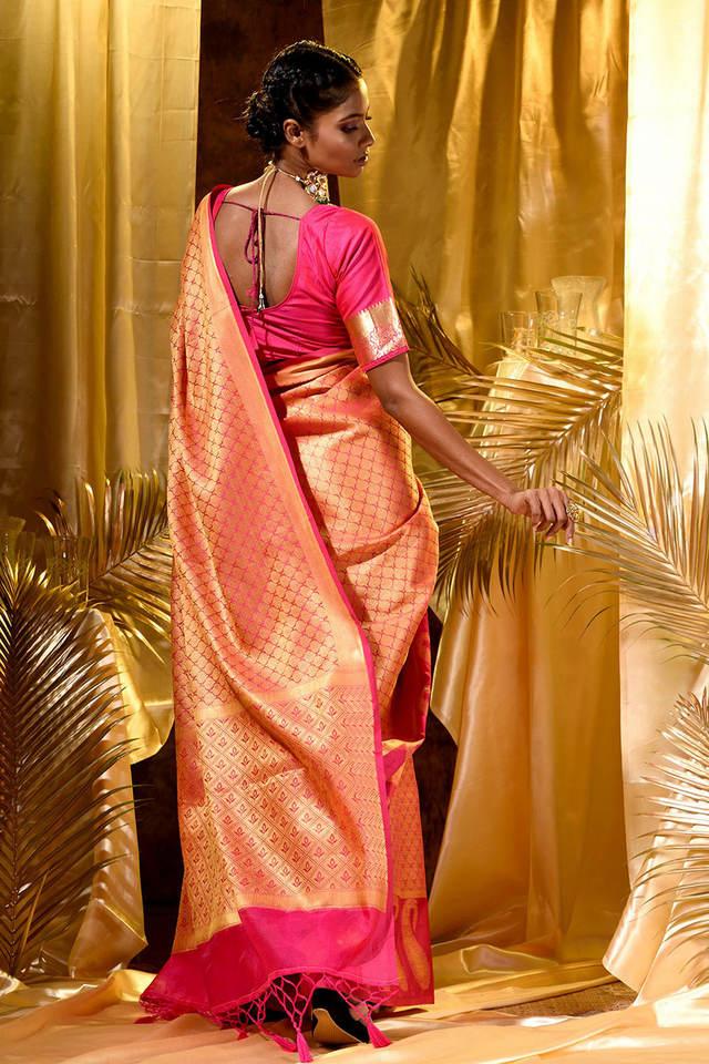 SF-Yellow color Kanjivaram Silk saree