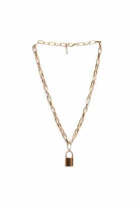 Chain link clearance necklace with lock