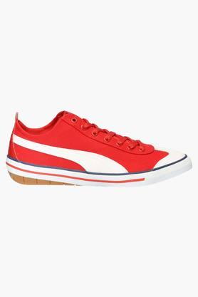 Puma canvas shop shoes red