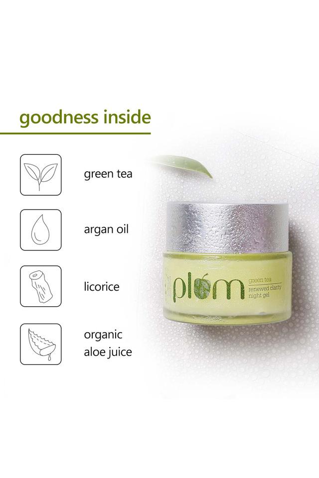 Buy PLUM Green Tea Renewed Clarity Night Gel 50ml Shoppers Stop