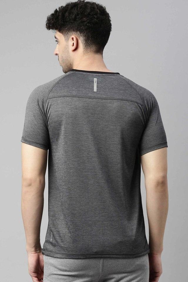 Buy PROLINE Grey Solid Polyester Regular Fit Men s T Shirt