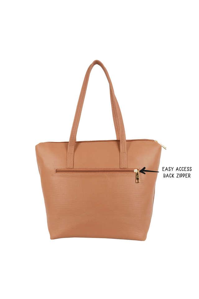 Zipper Closure PVC Women s Casual Tote Handbag