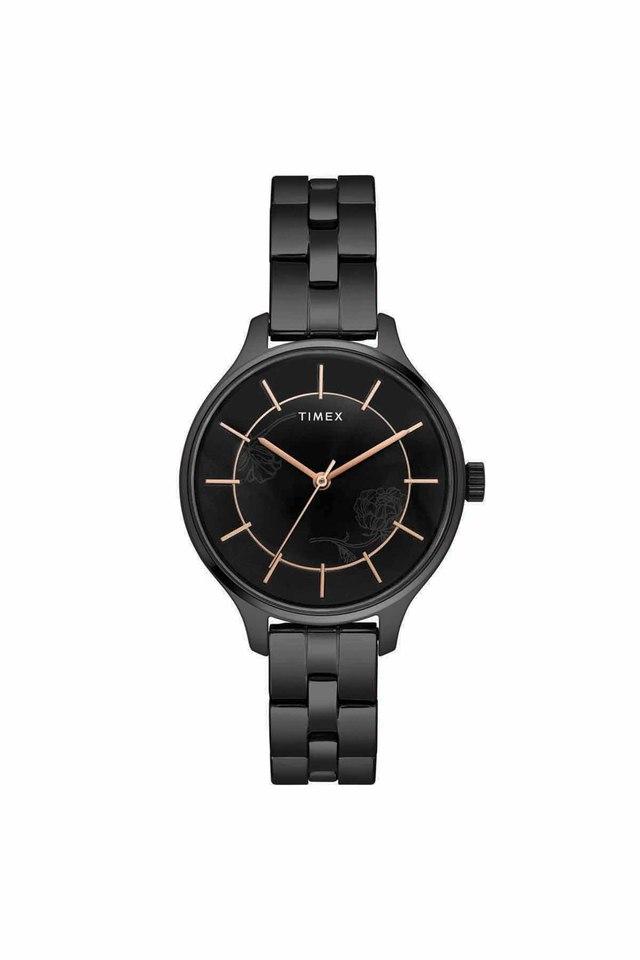 Buy TIMEX Fashion 36 MM Black Stainless Steel Analog Watch For Women TWEL14809 Shoppers Stop
