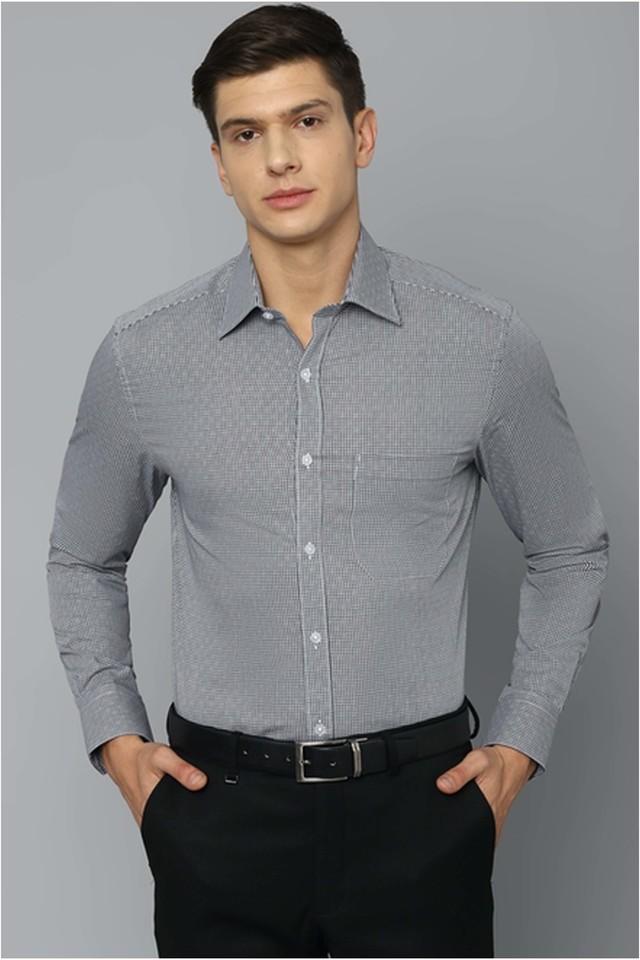 Buy Louis Philippe Men Regular fit Formal Shirt - Grey Online at