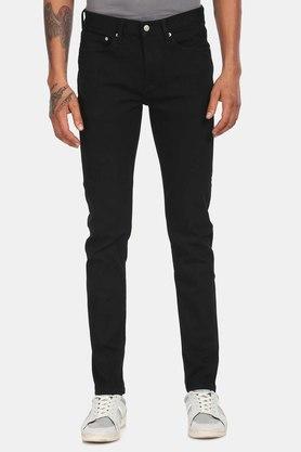 Calvin klein slim hot sale straight black jeans