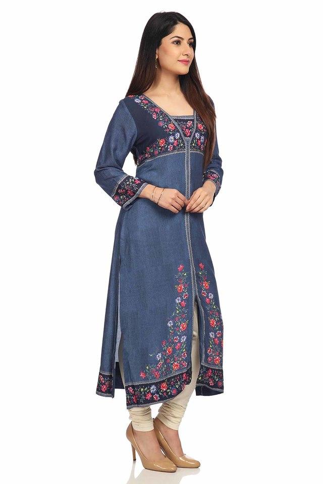 Biba women's straight kurta sale