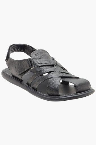 red tape mens leather velcro closure sandals