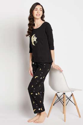 Black best sale pyjama top