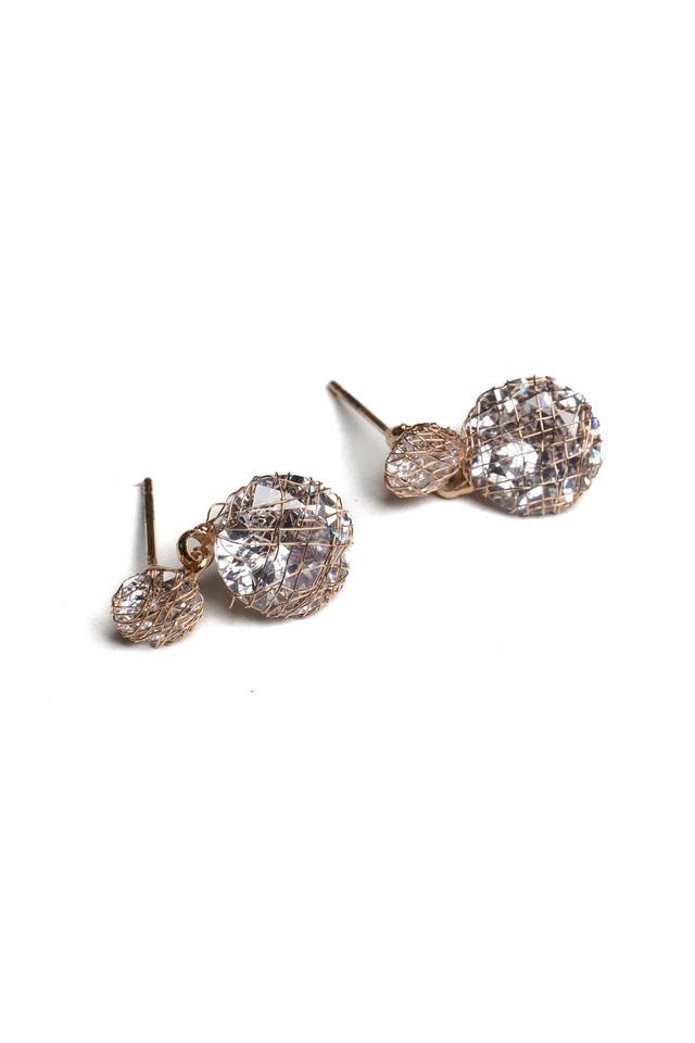 Buy MIA Womens Silver Stud Earrings With Floral Design  Shoppers Stop