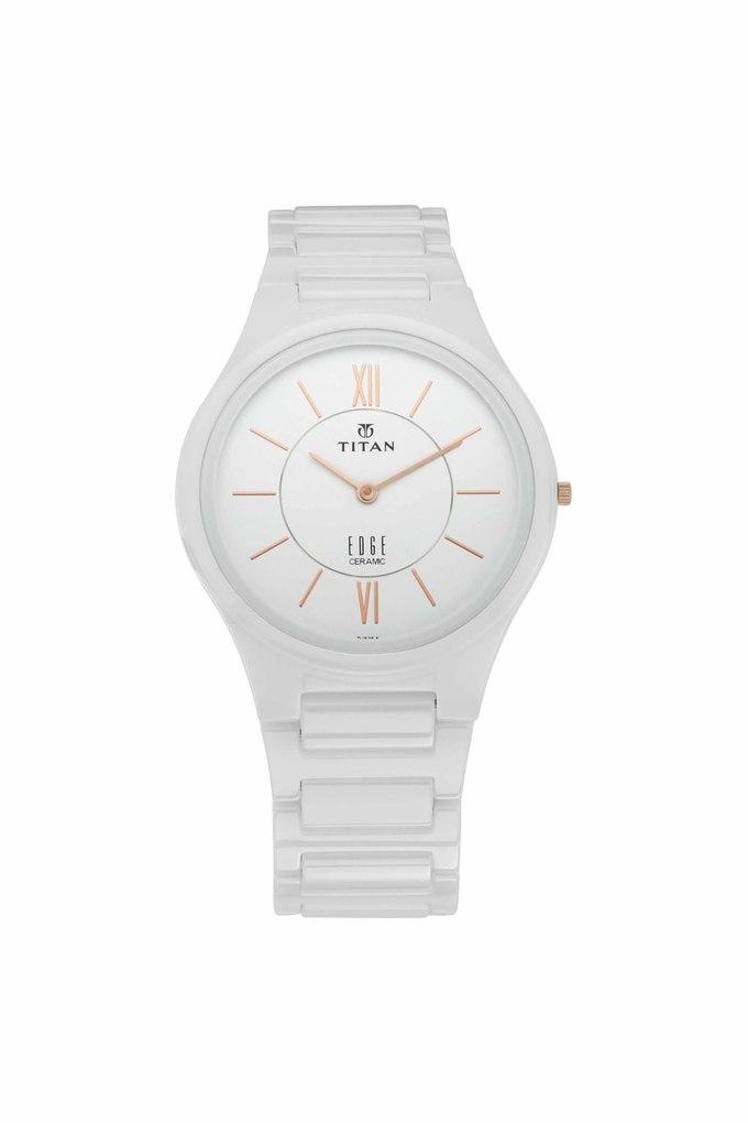 Titan ceramic white discount watch