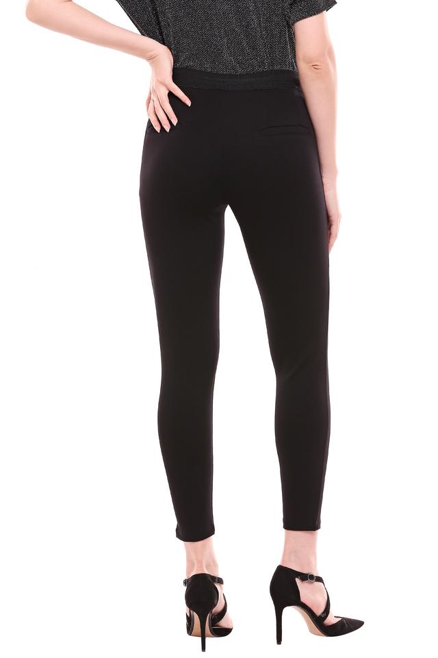 Womens 4 Pocket Solid Treggings