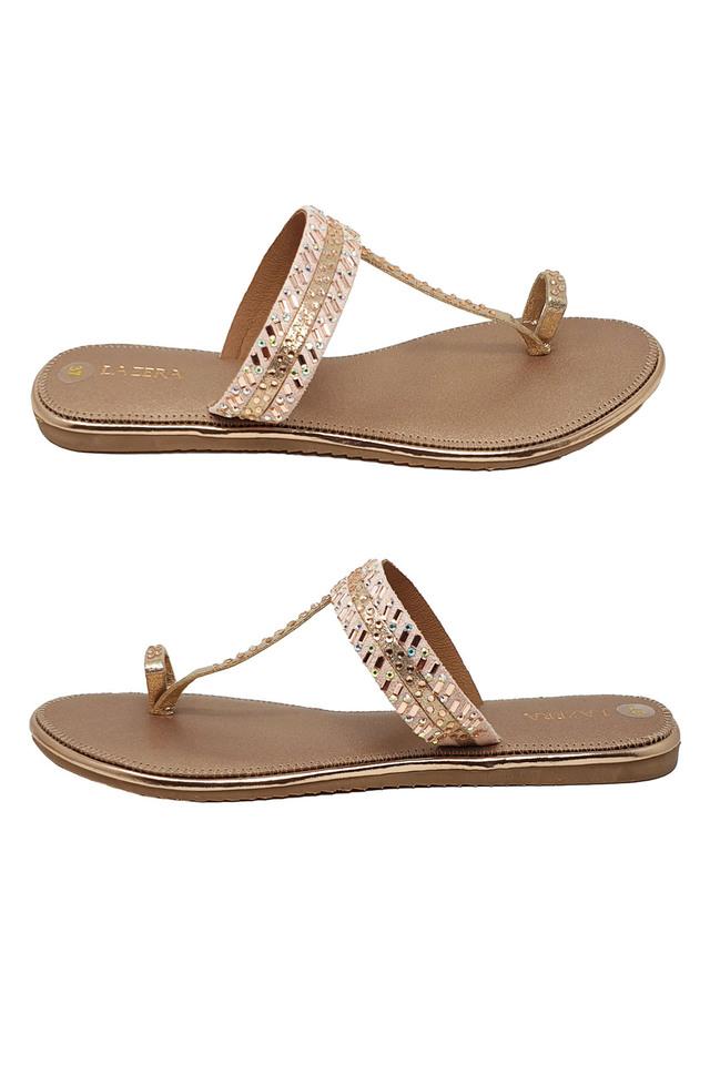 Suede Round Toe Slipon Womens Sandals