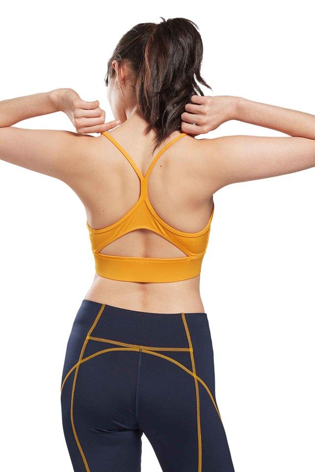 Solid Polyester Slim Fit Womens Sports Bra