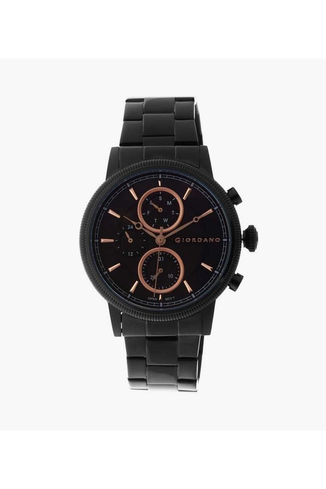 Buy GIORDANO Quartz 44 12 mm Black Dial Metal Analog Watch for Men GZ 50026 33 Shoppers Stop