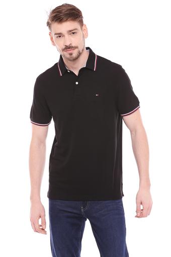 v neck black t shirt for men