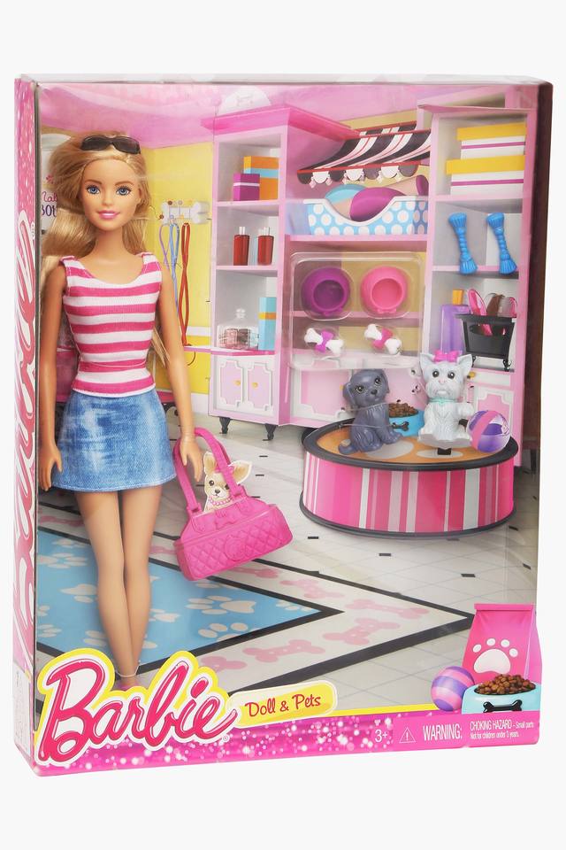 Barbie doll pet set new arrivals