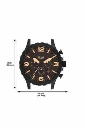 Buy FOSSIL Mens 50 mm Nate Black Dial Stainless Steel Chronograph Watch -  JR1356 | Shoppers Stop