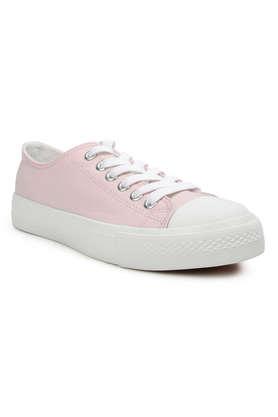 Pink canvas best sale shoes womens